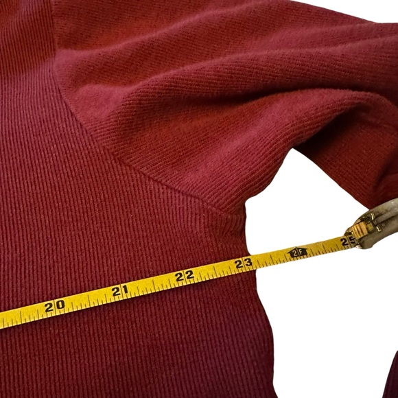 Emily Rose Sweatshirt Womens Large Maroon Sweatshirt Collared Layered - Picture 5 of 8